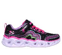 Skechers Girl's Heart Lights Retro Girls Trainers - Black - Size: F (Standard)/12.5