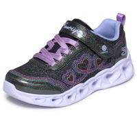 Skechers Girls' Heart Lights Trainer, Black, 13.5 UK Child