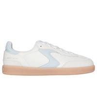 Skechers Girls Hotshot - Little Kickoff Sneaker in Natural/Light Blue, Size 3 | Synthetic