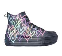 Skechers Girls Hyperlift Ankle Boot, Black Multi, 4 UK Child