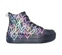 Skechers Girls Hyperlift Ankle Boot, Black Multi, 5 UK Child