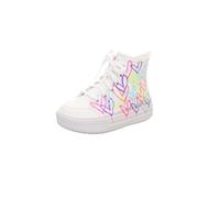 Skechers Girls Hyperlift Fashion Boot, White Multi, 3.5 UK