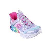 Skechers Girls Infinite Heart Lighted Slip In Trainer, Purple, Size 1.5 Older Purple