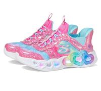 Skechers Girls Trainers, Pink Synthetic/Multi Trim, 2 UK