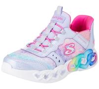 Skechers Girls Infinite Heart Lights Eternal Shimmer Trainers, Lavender Synthetic Multi Trim, 3 UK