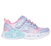 Skechers Girls Infinite Heart Lights - Heart Jewels Sneaker in Lavender, Size 10 | Textile/Synthetic