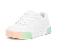 Skechers Girls' Jade Soft Glow Trainers, White Multi-Coloured, 12 UK