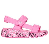 Skechers Girls JGoldcrown: UNO Lite Sandal - Sunny Love Sandals in Hot Pink, Size 3 | Synthetic/Textile