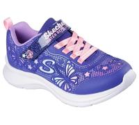 Skechers Girl's Jumpsters 2.0 Butterfly Flush Sneakers, Navy KPU/Multi Trim, 1 UK Child