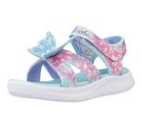 Skechers Girl's Jumpsters Sandal Butterfly Brites Sneakers, Aqua Sparkle Synthetic/Multi Trim, 3.5 UK Child