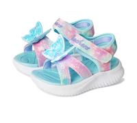 Skechers Girl's Jumpsters Sandal Butterfly Brites Sandals, Aqua Sparkle Synthetic/Multi Trim, 12.5 UK