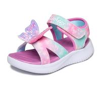 Skechers Girl's Jumpsters Sandal Butterfly Brites Sneakers, Pink Sparkle Synthetic/Multi Trim, 4 UK Child