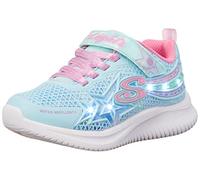 Skechers Girls Jumpsters Wishful Star Sneaker, Aqua Purple, 3 UK