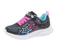 Skechers Girls Jumpsters Wishful Star Sneaker, Black Pink, 2 UK