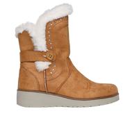 Skechers Girls Keepsakes Wedge - Fur-Ever Boots in Chestnut, Size 4 | Textile