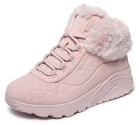Skechers Girls' Leopard Print Boot Trainer, Pink, 3.5 UK Child