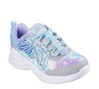 Skechers Girl's Dream Racer Wing Brites Sneaker, Silver, 1.5 UK Child