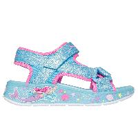 Skechers Girls Mermaid Dreams Sandal Sandals in Blue, Size 3 | Synthetic/Textile