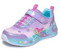 Skechers Girls S-Lights: Mermaid Dreams Sneaker in Lavender, Size 13 | Textile/Synthetic