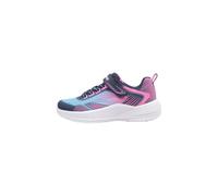 Skechers Girls Microspec Advance Oasis Point Sneaker, Navy Pu Multi Mesh, 1 UK Child