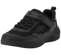 Skechers Girl's Microspec Advance Oasis Point Sneakers, Black Pu/Multi Mesh, 12 UK Child