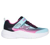 Girl's Skechers Girls' Microspec Advance Gore & Strap Ombre Mesh Sneaker with 3D Print Details Aqua/Purple - Green/Blue - Size: 11
