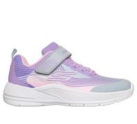 Skechers Girls Microspec Advance Sneaker in Light Gray, Size 1 | Textile/Synthetic, Machine Washable