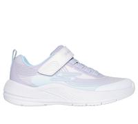Skechers Girls Microspec Advance Sneaker in White/Lavender/Mint, Size 13 | Textile/Synthetic, Machine Washable