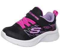 Skechers Girl's Microspec-Bold Delight Sneaker, Black, 2.5 US