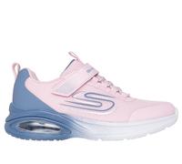 Skechers Girls Microspec Max Advance - Fly 3.0 Sneaker in Light Pink/Gray, Size 12 | Textile/Synthetic