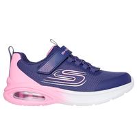 Skechers Girls Microspec Max Advance - Fly 3.0 Sneaker in Navy Blue/Pink, Size 10 | Textile/Synthetic