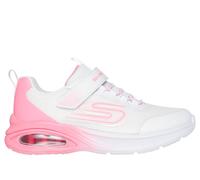 Skechers Girls Microspec Max Advance - Fly 3.0 Sneaker in White/Hot Pink, Size 12 | Textile/Synthetic