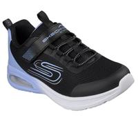 Skechers Girls Microspec Max Advance - Fly 3.0 Sneaker in Black/Lavender, Size 12.5 | Textile/Synthetic