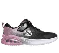 Skechers Girls Microspec Max Advance - Glitz Gala Sneaker in Black/Rose Gold, Size 12 | Synthetic/Textile
