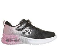 Skechers Girls Microspec Max Advance - Glitz Gala Sneaker in Black/Rose Gold, Size 3 | Synthetic/Textile