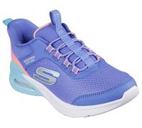 Skechers Girl's Microspec Max Color Trifecta Sneaker, Blue Synthetic/Multi Trim, 10.5 UK
