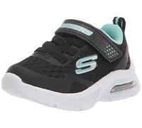 Skechers Girls Microspec Max Sneaker, Black Mesh, 12 UK