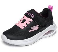 Skechers Girls' Microspec Max Velocity, Black mesh trim, 11 UK