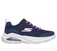Skechers Girls Microspec Max Velocity Sneaker in Navy Blue, Size 3 | Textile/Synthetic
