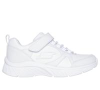 Skechers Girls Microspec Plus - School Sweets Sneaker in White, Size 1 | Synthetic, Machine Washable