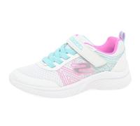 Skechers Girls Trainers, White Synthetic/Multi Trim, 1 UK
