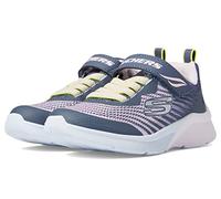 Skechers Girl's Microspec - Rejoice Racer Sneakers, Charcoal Sparkle Mesh Multi Trim, 13 UK Child