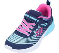 Skechers Girl's Microspec - Rejoice Racer Sneakers, Navy Sparkle Mesh Multi Trim, 12 UK Child