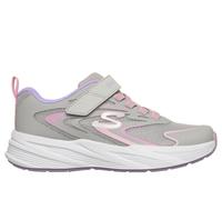 Skechers Girls Microspec Tread - Hyper Speed Sneaker in Light Gray, Size 1 | Synthetic/Textile, Machine Washable
