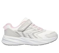 Skechers Girls Microspec Tread Sneaker in Natural/Light Pink, Size 9.5 | Synthetic/Textile, Machine Washable