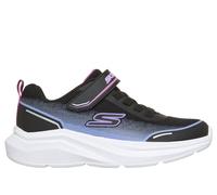 Skechers Girls Microspec Velocity Sneaker in Black, Size 2 | Textile/Synthetic, Machine Washable