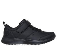 Skechers Girls Microstrides - Out for Summer Sneaker in Black, Size 12.5 | Synthetic, Machine Washable