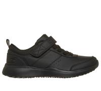 Skechers Girls Microstrides - Out for Summer Sneaker in Black, Size 9.5 | Synthetic, Machine Washable