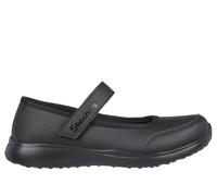 Skechers Girls Microstrides - Recess Rules Shoes in Black, Size 2.5 | Synthetic/Textile, Machine Washable