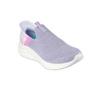 Skechers Girls Purple Ultra Flex 3.0 Colory Wild Slip Ins Trainers Purple
